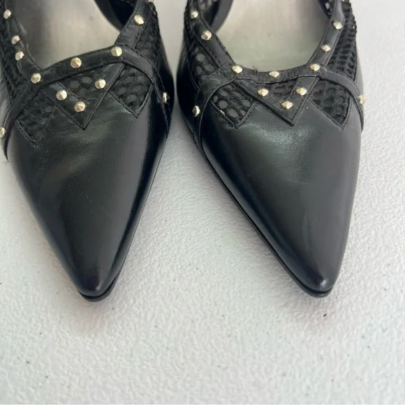 Nine West black silver high heels with ankle strap size 11 - Picture 4 of 6